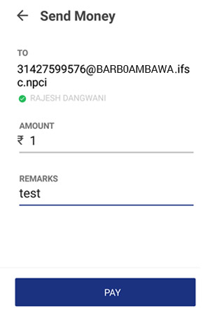 Send Money using IFSC Send Money using IFSC